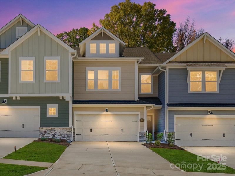 Front exterior of a new home in Westview Towns, Waxhaw, NC, highlighting curb appeal (Image 20). Front exterior of a new home in Westview Towns, Waxhaw, NC, highlighting curb appeal (Image 20).