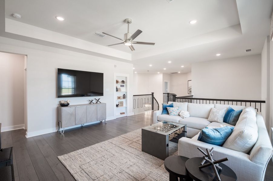 Representative furnished interior of a home built from the Bogata by Tri Pointe Homes in Harvest Green, Richmond (Image 89).