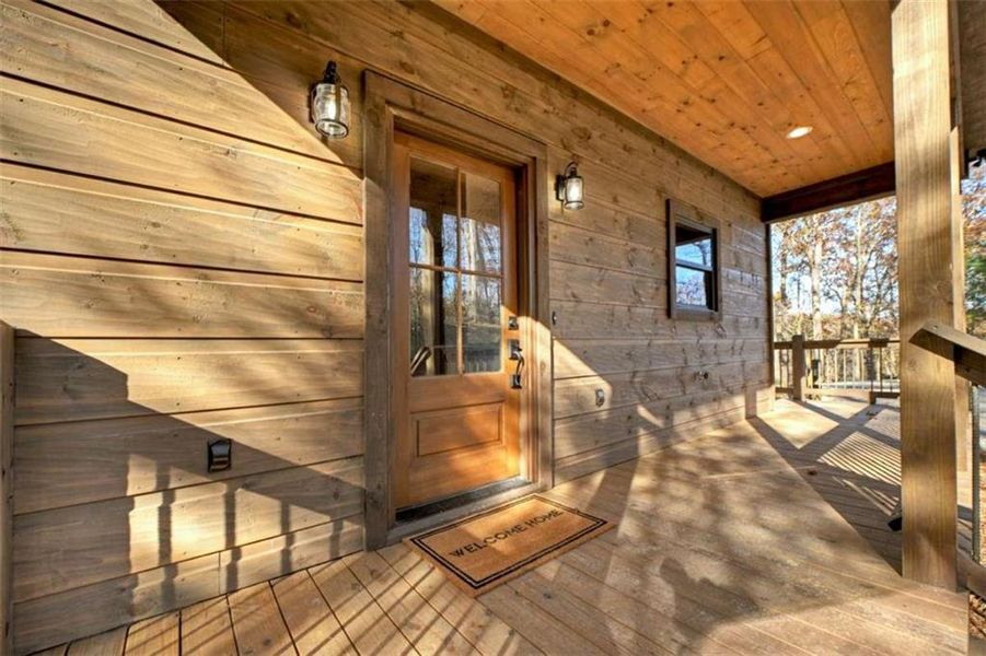 Exterior details and patio area of a home in , Ellijay (Image 24).