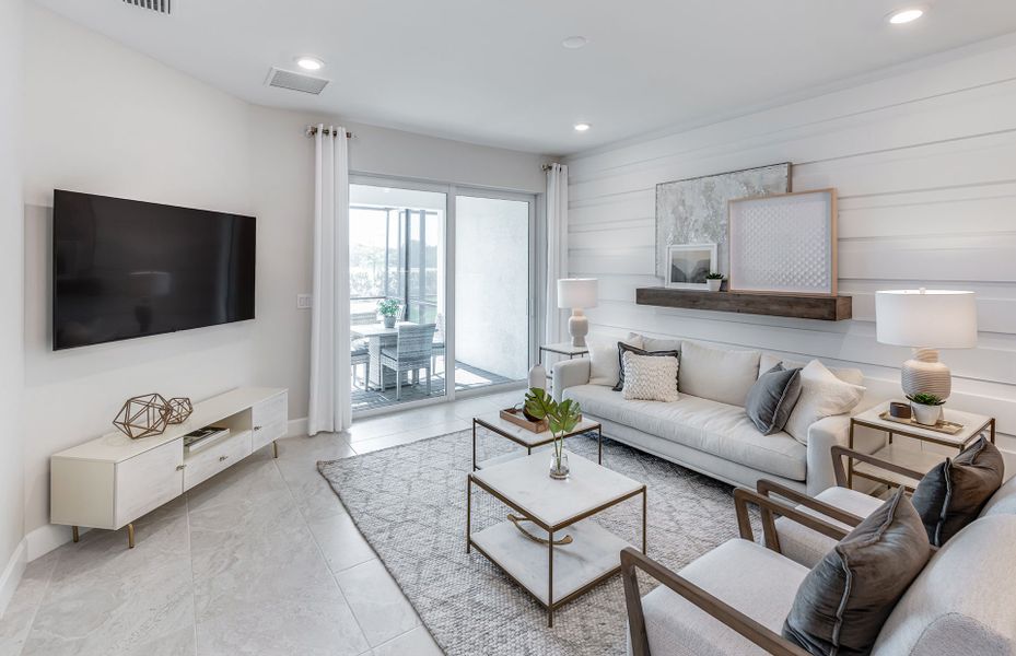 Furnished interior view inside a new home in BeachWalk by Manasota Key, Englewood (Image 9).