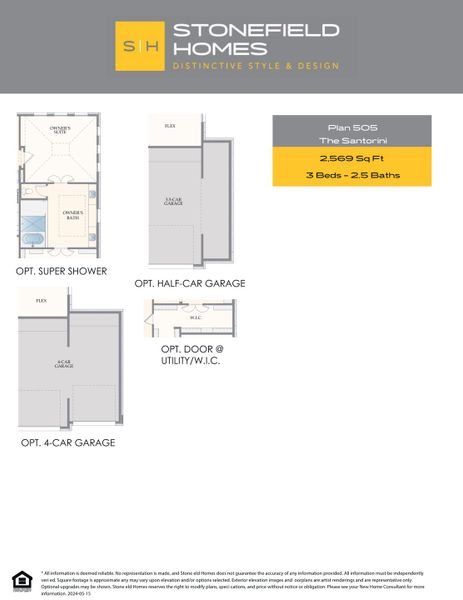 2D floor plan layout for the Santorini by Stonefield Homes in Rio Vista at Kelly Ranch, Aledo, TX (Image 4).