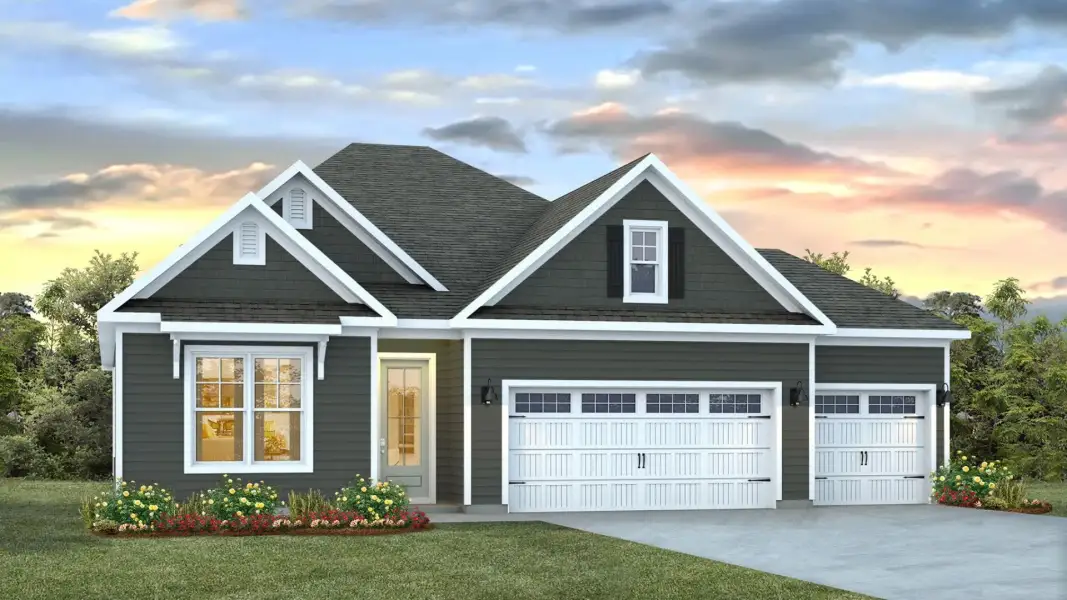 Representative exterior photo of a completed home built from the Claiborne by D.R. Horton in The Highlands at Cedar Hill Landing, Navassa, NC (Image 19).