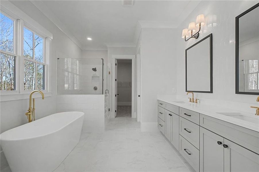 Furnished interior view inside a new home in Malone's Pond, Ball Ground (Image 7).