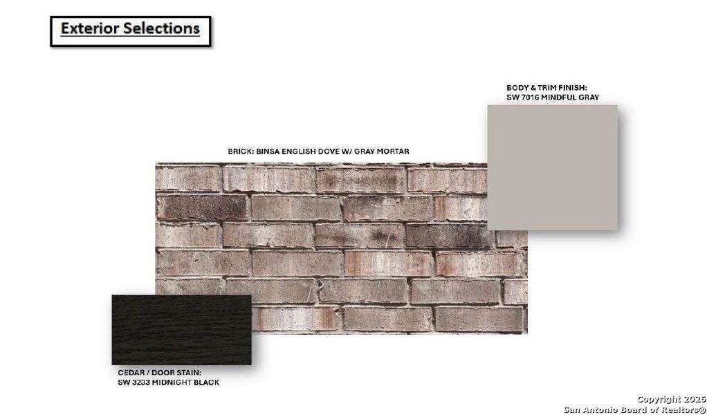Sample of building materials used in homes in Homestead 65', Schertz (Image 39).
