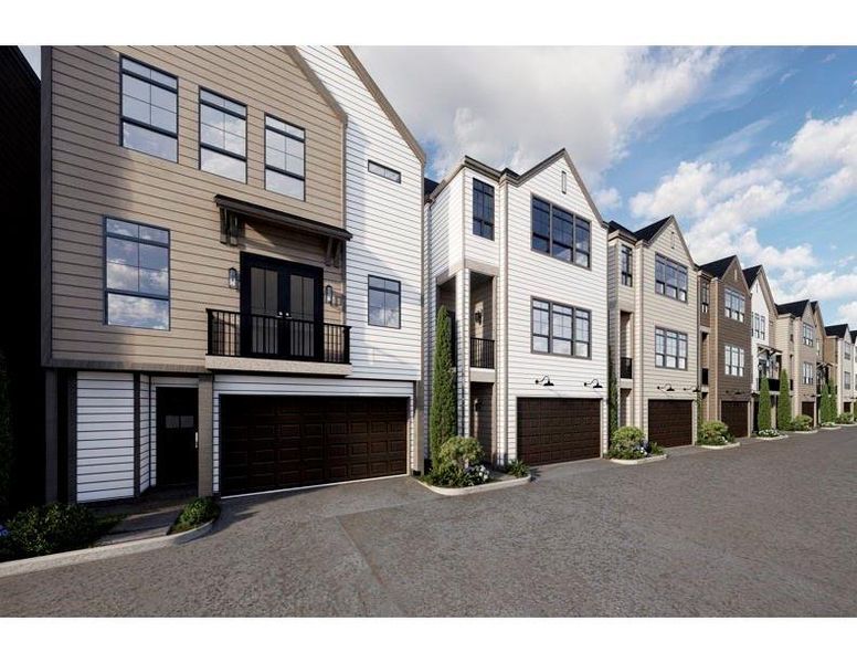 Exterior details and patio area of a home in Thornton Oaks, Houston (Image 27).