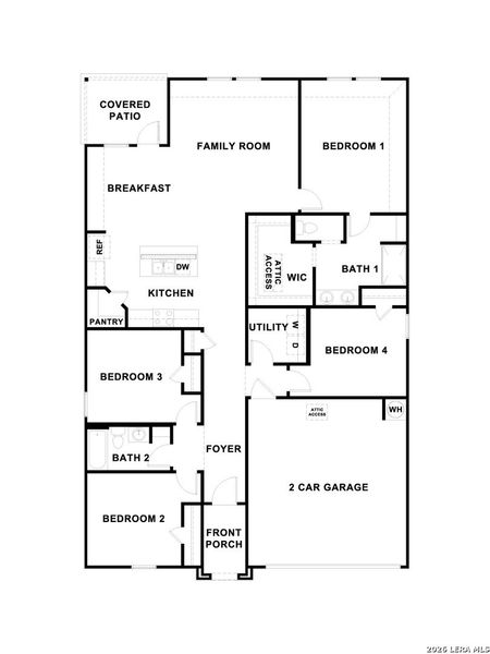 2D floor plan layout of this home in Bollinger, Maxwell, TX (Image 4).