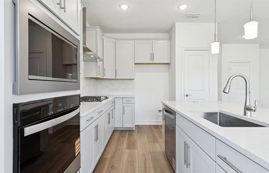 Abundant cabinet space in kitchen