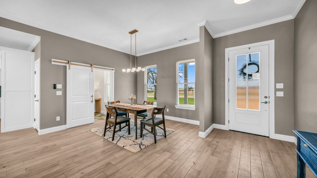 Representative furnished interior of a home built from the Clementine by Zeal Home Builders in Saddle Crest Estates, Weatherford (Image 16).