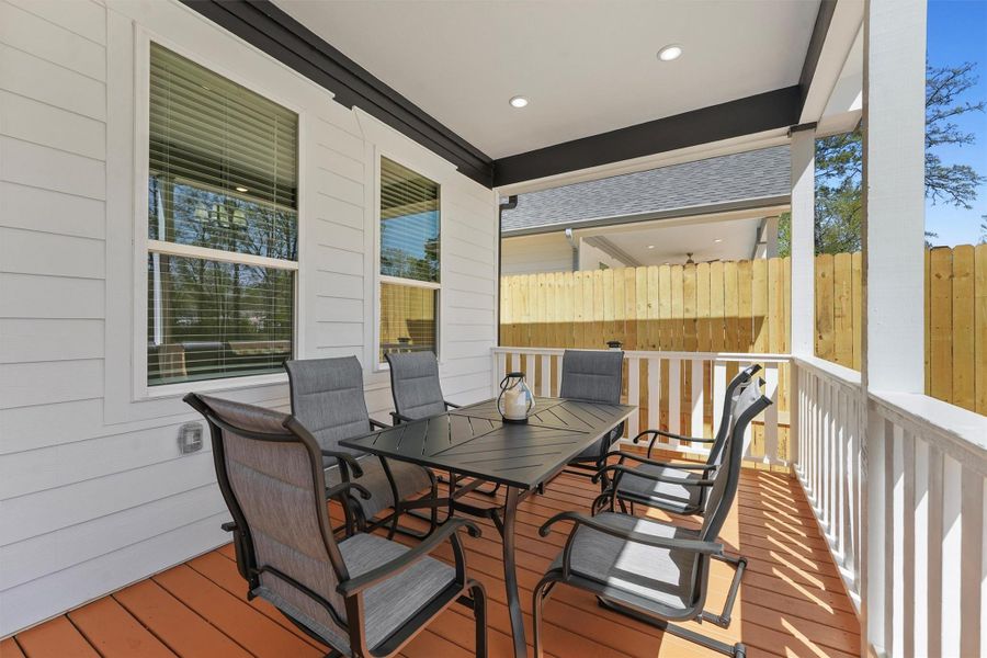 Cozy covered outdoor area perfect to enjoy the outdoors.