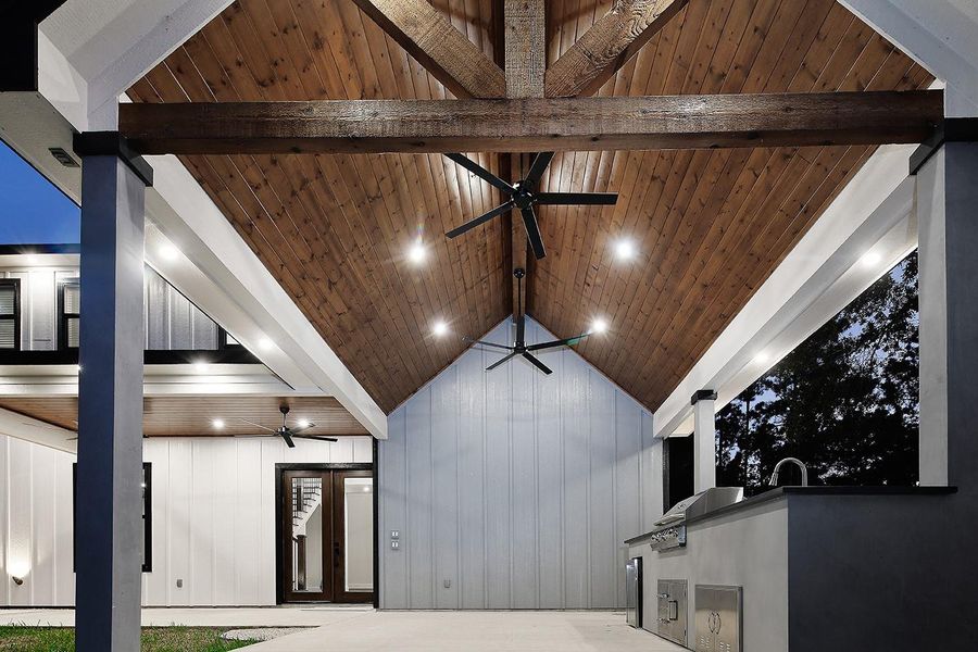 Coveted Outdoor Kitchen With Built-in Grill, Beverage Refrigerator and Sink Coveted Outdoor Kitchen With Built-in Grill, Beverage Refrigerator and Sink