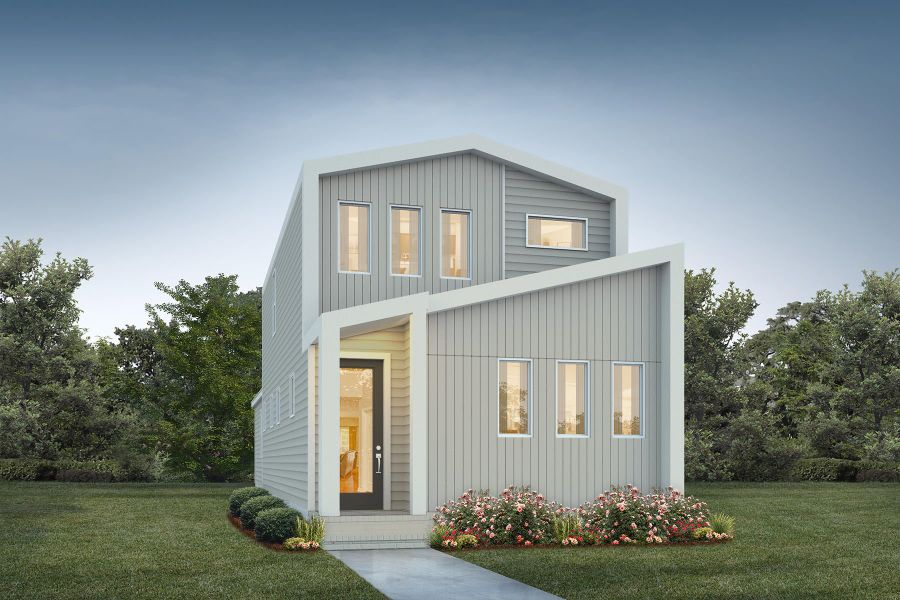 Representative exterior photo of a completed home built from the Onyx D by Homes by Dickerson in Chatham Park, Pittsboro, NC (Image 1). Representative exterior photo of a completed home built from the Onyx D by Homes by Dickerson in Chatham Park, Pittsboro, NC (Image 1).