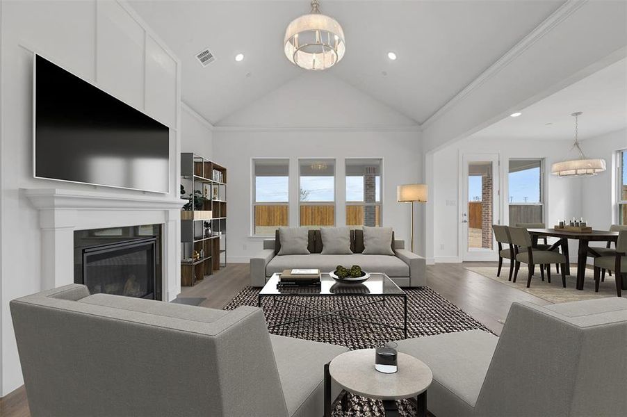 Furnished interior view inside a new home in Kreymer at the Park, Wylie (Image 11).