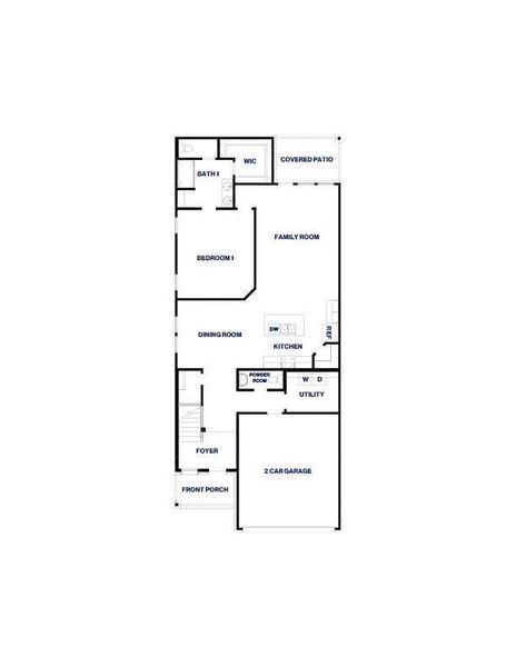 2D floor plan layout of this home in Venetian Pines, Conroe, TX (Image 3).