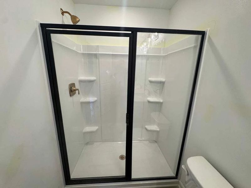 Primary Bathroom Walk-In Shower Construction Progress
