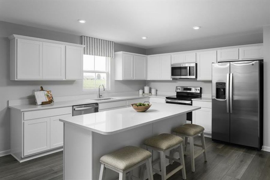 Representative furnished interior of a home built from the Hazel by Ryan Homes in South Mills, South Mills (Image 1).