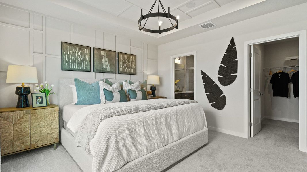 The Atlantic Model by DRB Homes Primary Suite located in Winter Haven, FL The Atlantic Model by DRB Homes Primary Suite located in Winter Haven, FL