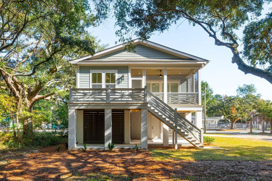 Front exterior of a new home in , Mount Pleasant, SC, highlighting curb appeal (Image 24). Front exterior of a new home in , Mount Pleasant, SC, highlighting curb appeal (Image 24).