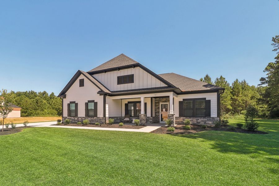 Representative exterior photo of a completed home built from the Madeline II by Great Southern Homes in The Cove, Sumter, SC (Image 22).