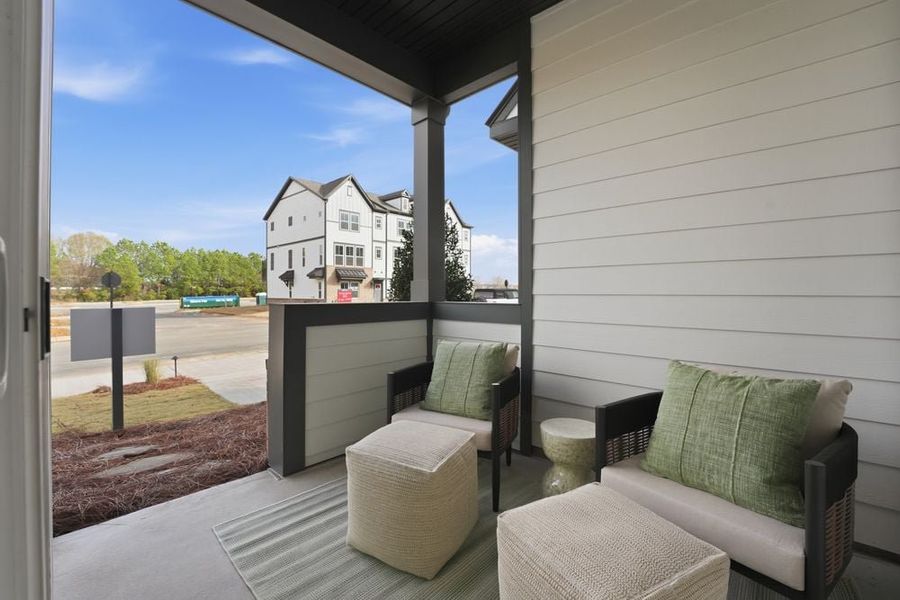 Representative exterior details of a home built from the Alpine by Taylor Morrison in Indian Trail Townhomes, Indian Trail (Image 3).