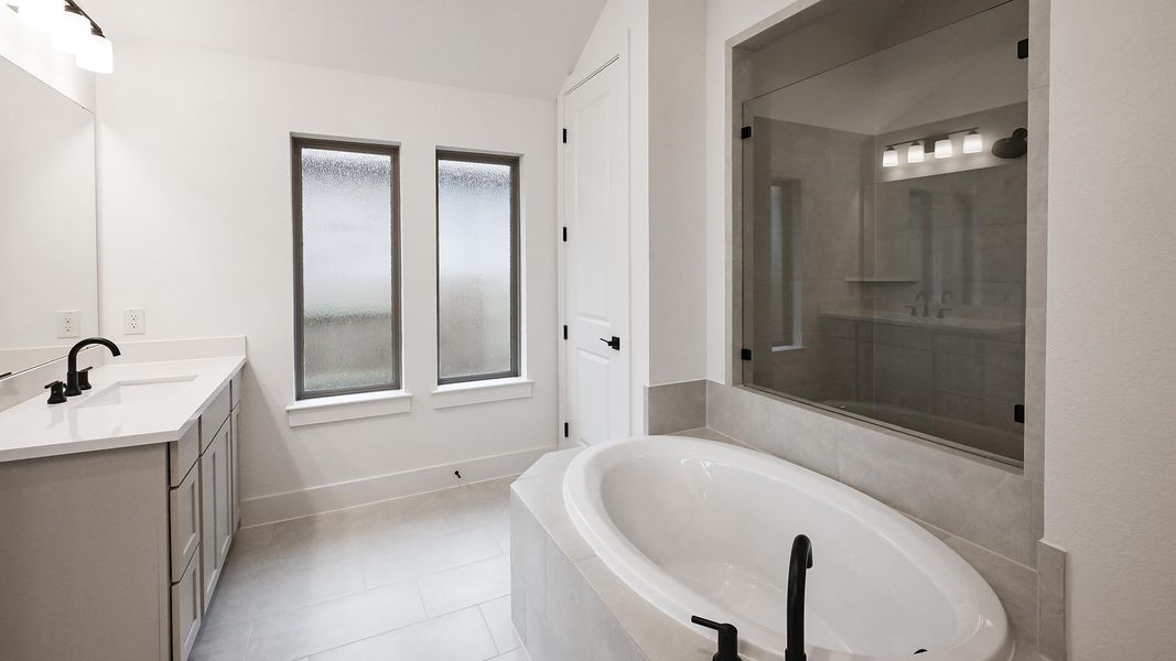 Furnished interior view inside a new home in Crosswinds, Kyle (Image 8).