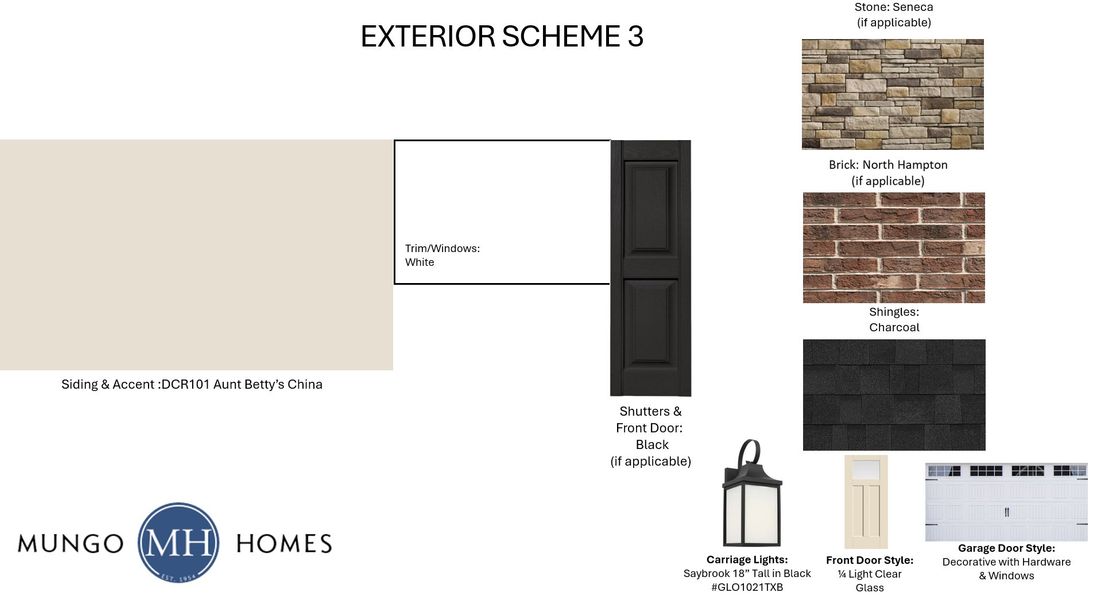 Sample of building materials used in homes in Ovation at Sweetbrier, Durham (Image 4).