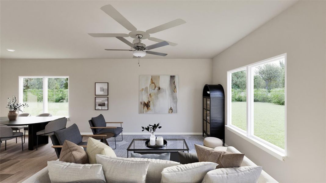 Furnished interior view inside a new home in Magnolia Woods, Magnolia (Image 14). Furnished interior view inside a new home in Magnolia Woods, Magnolia (Image 14).