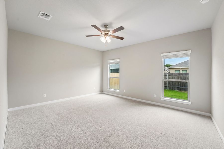 Representative unfurnished interior of a home built from the Patriot by Omega Builders in Turnbo Ranch, Killeen (Image 12). Representative unfurnished interior of a home built from the Patriot by Omega Builders in Turnbo Ranch, Killeen (Image 12).