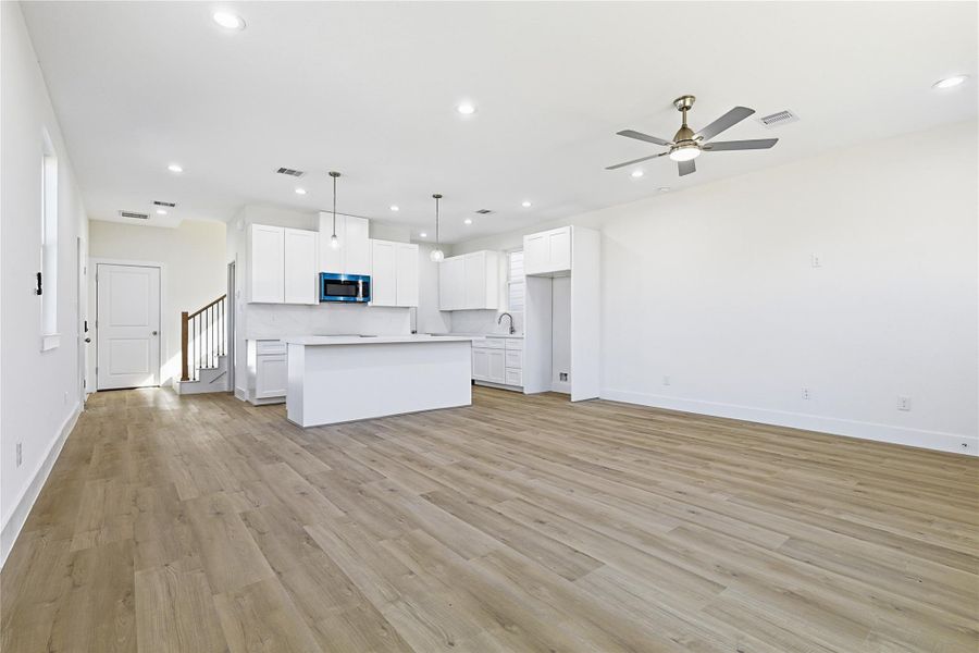 Kitchen open to family room