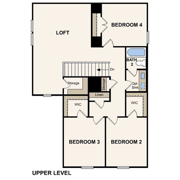 2D floor plan layout for the Silverbell by Century Communities in MiraVerde, Crowley, TX (Image 9). 2D floor plan layout for the Silverbell by Century Communities in MiraVerde, Crowley, TX (Image 9).