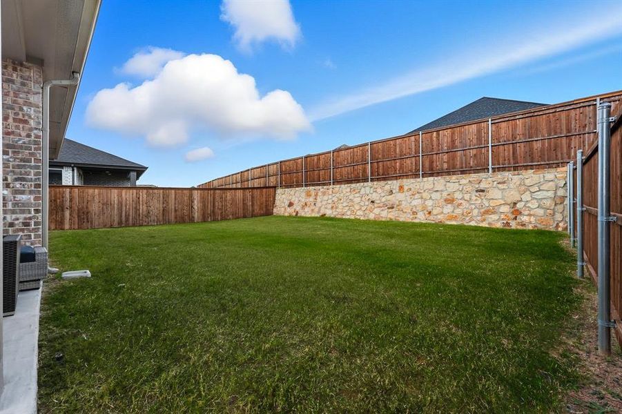 View of fenced backyard View of fenced backyard