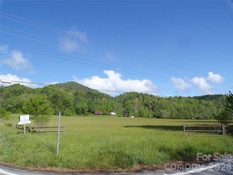 Pasture; corner lot view