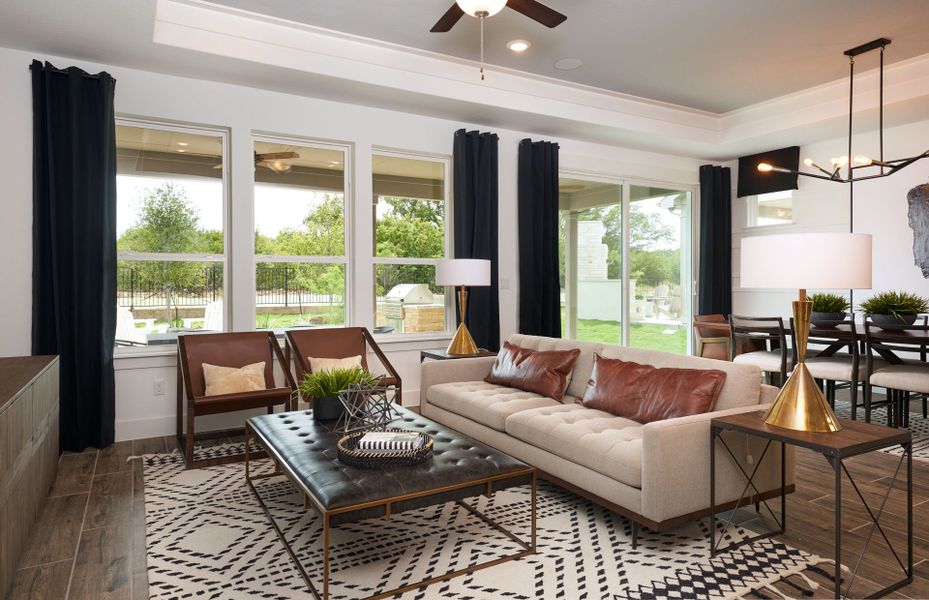 Furnished interior in a model home at Del Webb New Braunfels at Veramendi in New Braunfels (Image 41). Furnished interior in a model home at Del Webb New Braunfels at Veramendi in New Braunfels (Image 41).