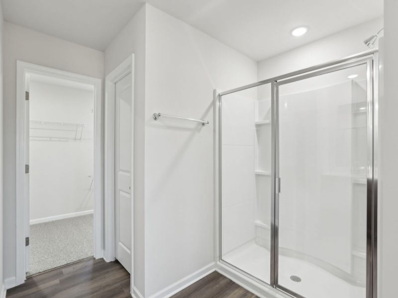 Primary bathroom in the Dakota floorplan at 199 White Birch Lane.