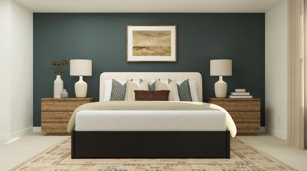 Furnished interior view inside a new home in Lindera Preserve at Cane Bay Plantation: Sabal Collection, Summerville (Image 9).