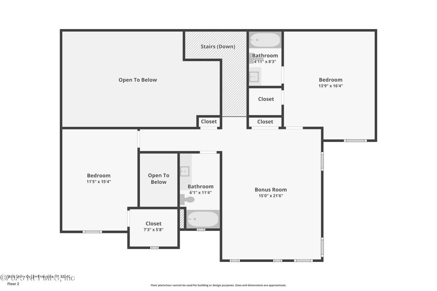 2D floor plan layout of this home in Tamaya, Jacksonville, FL (Image 6). 2D floor plan layout of this home in Tamaya, Jacksonville, FL (Image 6).
