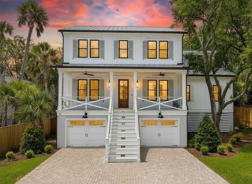 Front exterior of a new home in , Isle Of Palms, SC, highlighting curb appeal (Image 2). Front exterior of a new home in , Isle Of Palms, SC, highlighting curb appeal (Image 2).