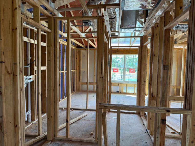 Second-floor hallway to additional bedrooms