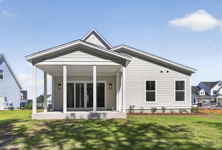 Exterior details and patio area of a home in Nexton - Midtown, Summerville (Image 25).