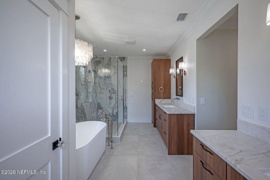 Furnished interior view inside a new home in , Jacksonville (Image 73).