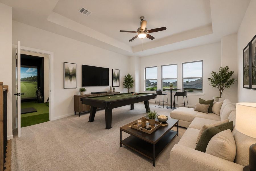 Upstairs game room/ second living area