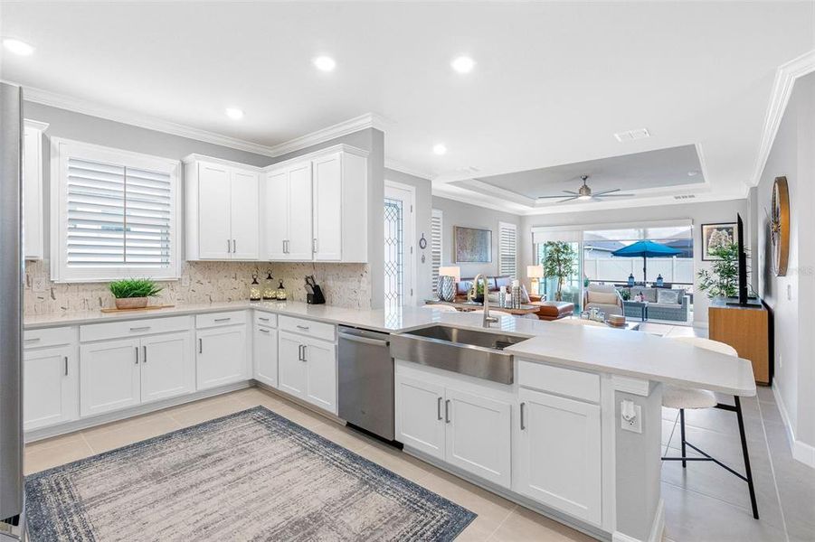 Furnished interior view inside a new home in Esplanade at Wiregrass Ranch, Wesley Chapel (Image 12).