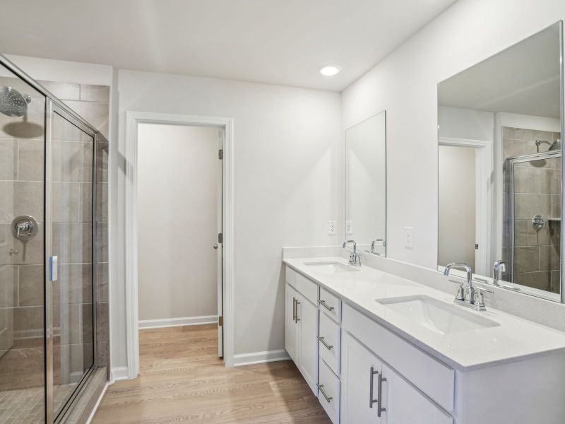 Furnished interior view inside a new home in Parkside at Grayson, Grayson (Image 10).
