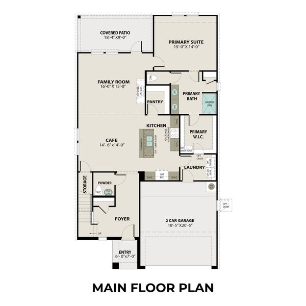 2D floor plan layout for the The Tierra by Davidson Homes LLC in Emberly, Beasley, TX (Image 4).