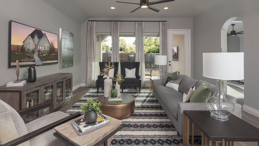 Furnished interior view inside a new home in Lariat 45', Liberty Hill (Image 10).