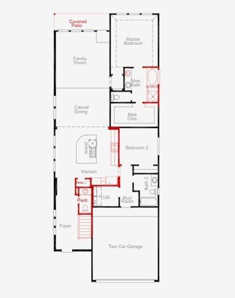 2D floor plan layout of this home in , Richmond, TX (Image 4).