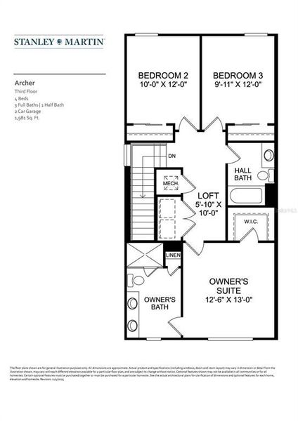 2D floor plan layout of this home in , Westchase, FL (Image 7).