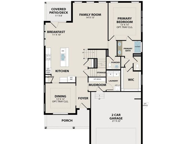 2D floor plan layout of this home in Meadow Ridge Estates, Josephine, TX (Image 3).