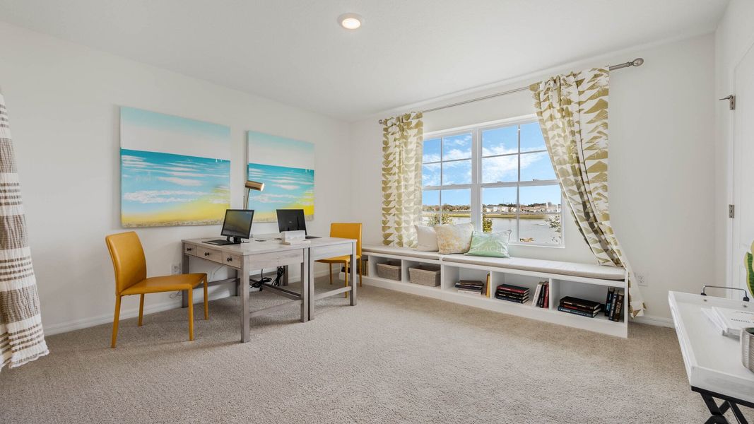 Furnished interior view inside a new home in Magnolia at the Bluffs Phase 3, Freeport (Image 22).