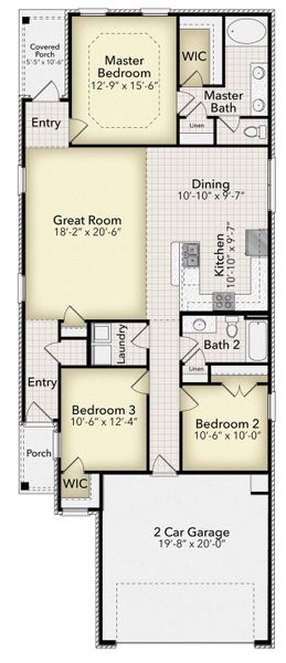 2D floor plan layout of this home in Fox Glenn, Panama City, FL (Image 5). 2D floor plan layout of this home in Fox Glenn, Panama City, FL (Image 5).