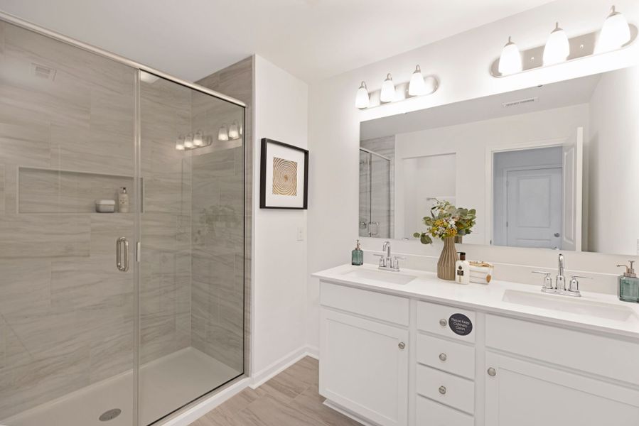 Representative furnished interior of a home built from the Alexandria TH by True Homes in Westbrook Falls Townhomes, Greensboro (Image 14).